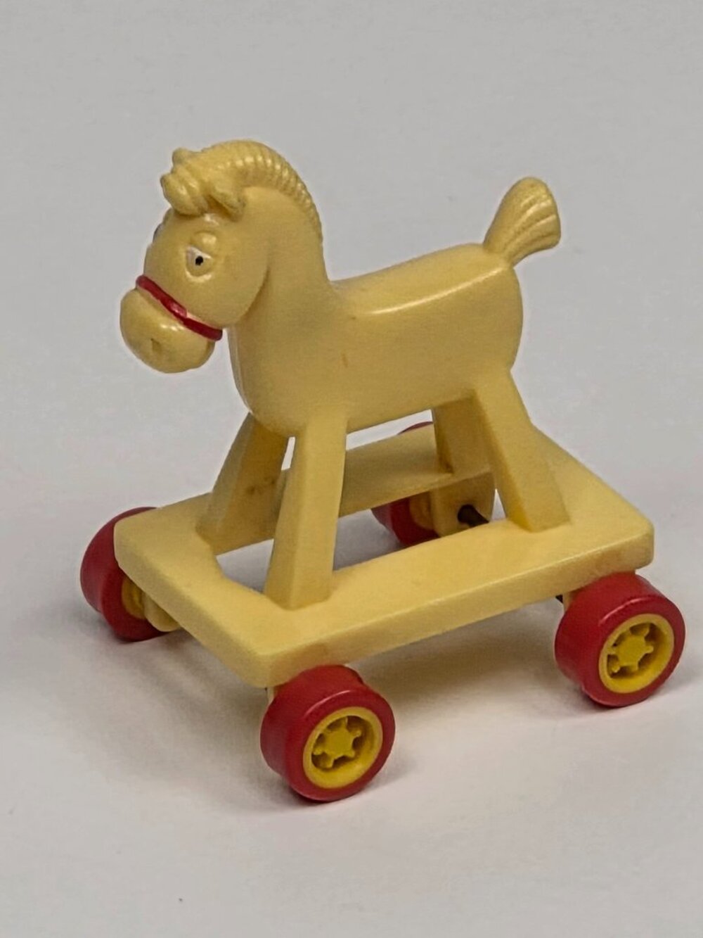 Vintage 1986 McDonalds Rolling Yellow Horse Collectible Happy Meal Toy
